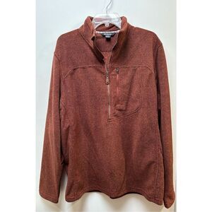 Sherpa Adventure Gear men 1/4 zip pullover dark rust sweatshirt size XL #37-1703